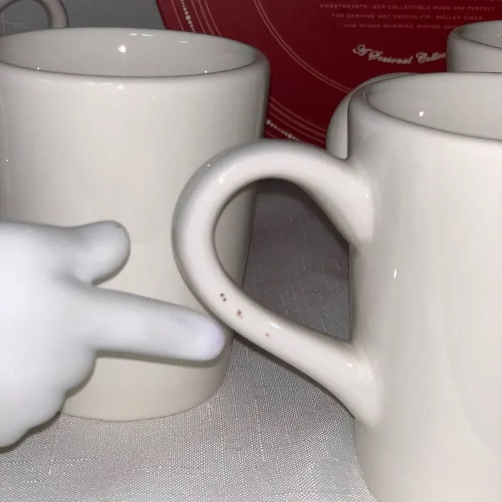 WILLIAMS SONOMA Snowman Mug Christmas Set 6 Retired Vintage Collectible Winter